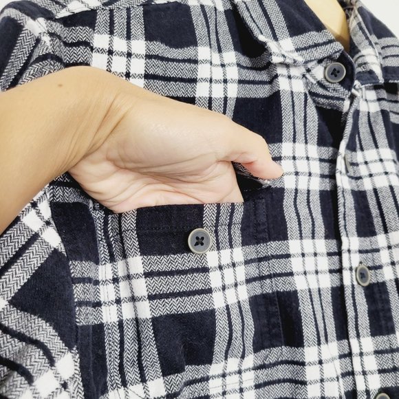 Jachs Men Black White Regular Fit Checkered Cut Away Collar Casual Shirt Size S - Picture 9 of 13